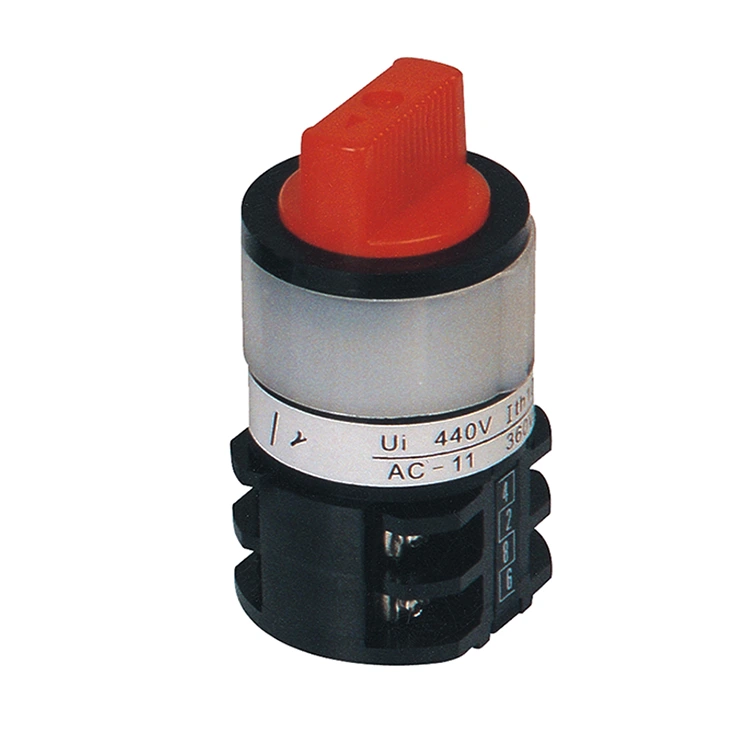 Interruttore a camma a tre posizioni con montaggio su foro centrale da 10 A