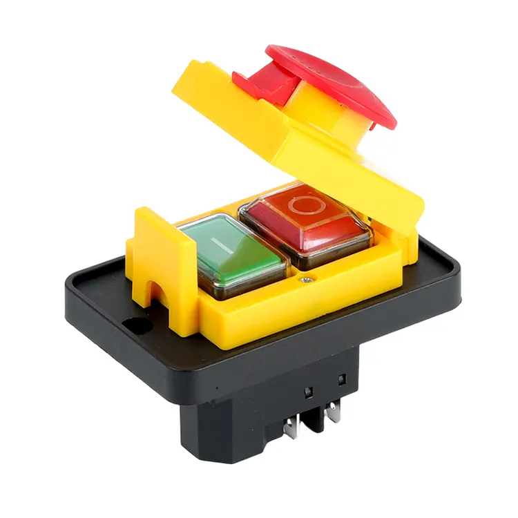 Interruttore elettromagnetico con coperchio di arresto di emergenza a pannello medio grande da 16 A