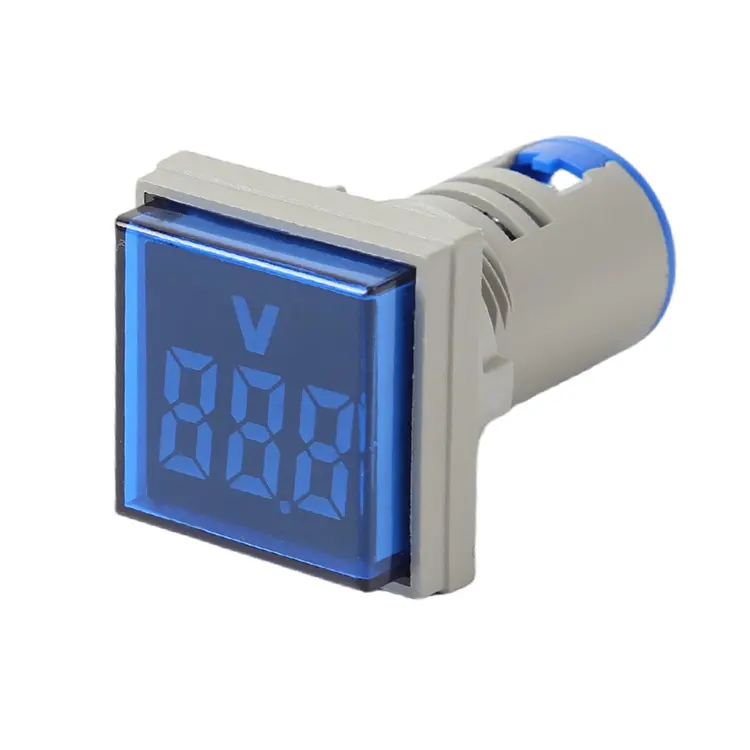 Indicatore luminoso quadrato con display singolo voltmetro CA digitale
