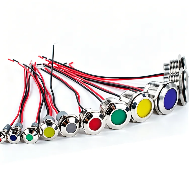 Indicatore luminoso in metallo con filo